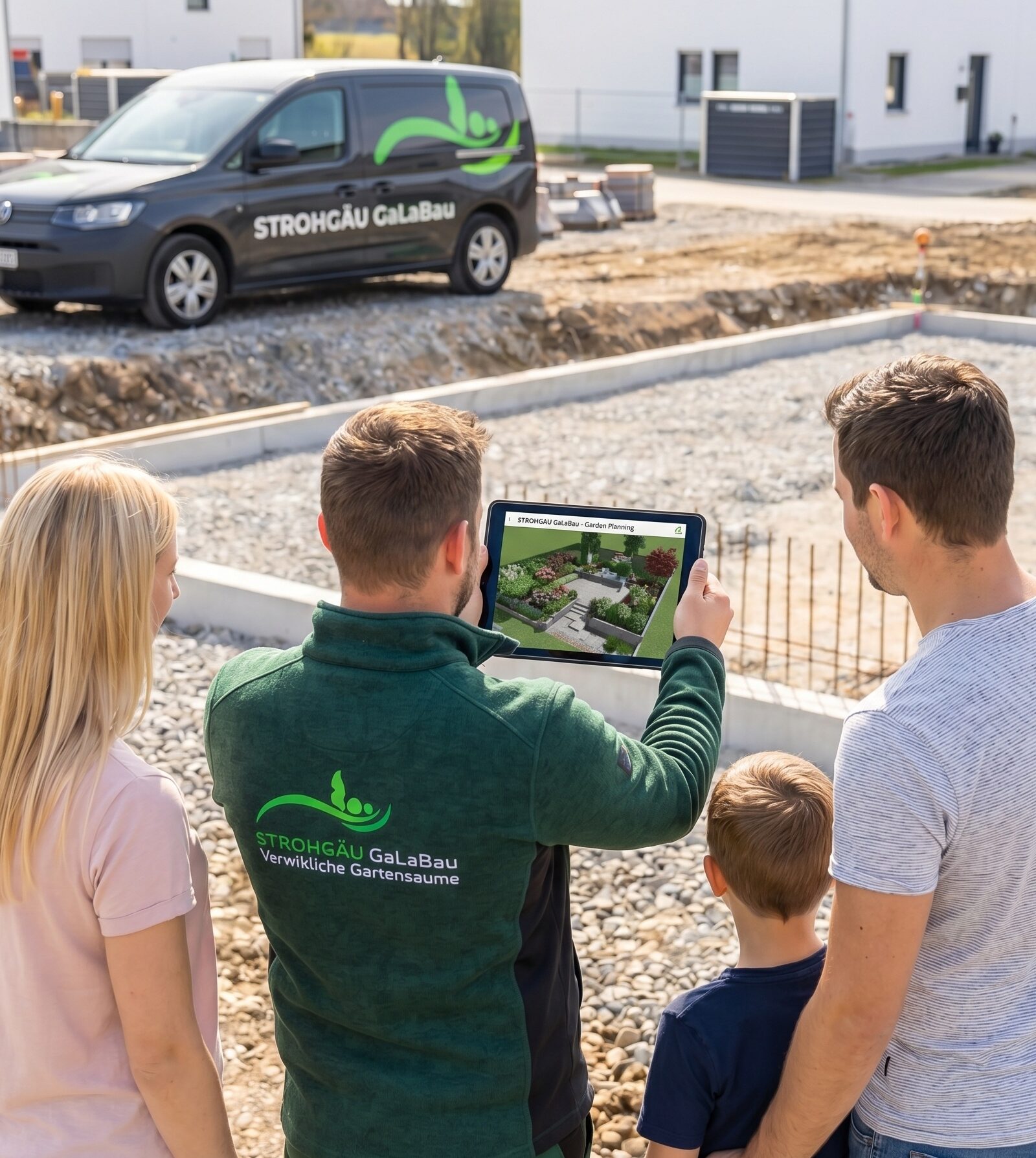Professionelle Gartenplanung vor Ort in Stuttgart mit persönlicher Kundenberatung, individueller Gartengestaltung und moderner Planung vom Galabau-Profi