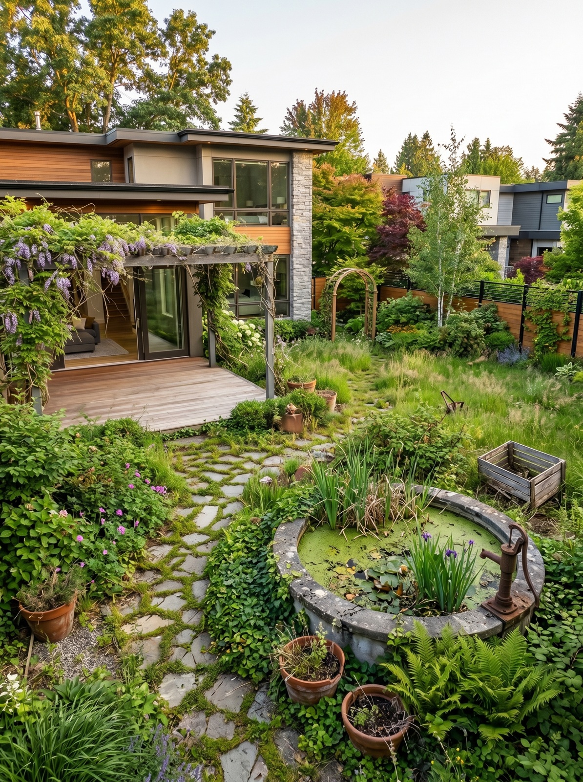 Vorher-Nachher Gartengestaltung in Stuttgart mit moderner Gartenplanung, hochwertigem Landschaftsbau und professioneller Außenanlagengestaltung von STROHGÄU GaLaBau TITEL: